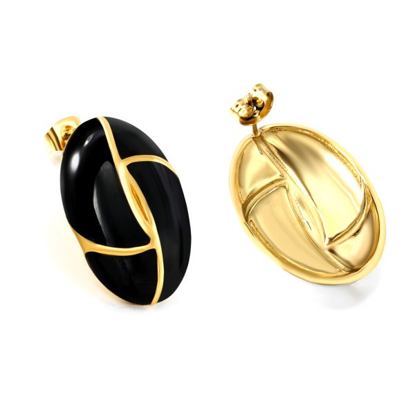 ​Pendientes Esmaltados en Negro Azabache