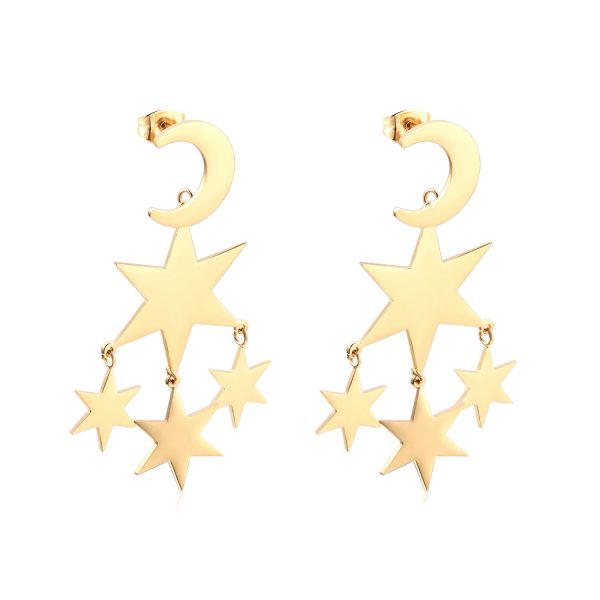 Pendientes de Luna y Estrellas